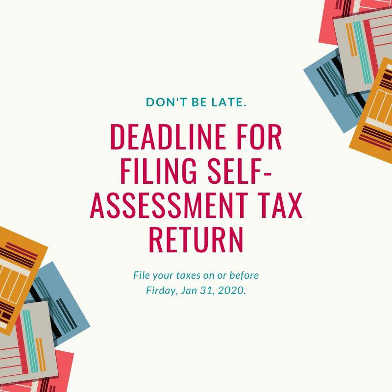 Self-Assessment tax deadline for 2019