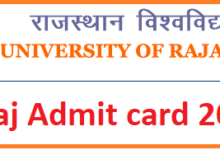Uniraj Admit Card 2020