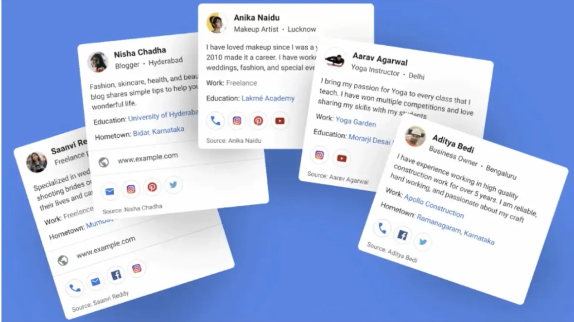 Google Introduces ‘People Cards’ in India to Let You Build Your Public Profile for Search Engine